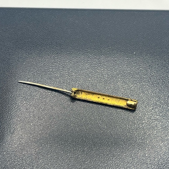 Victorian etched flowers seed pearl gold filled bar brooch pin c clasp antique - Picture 6 of 12